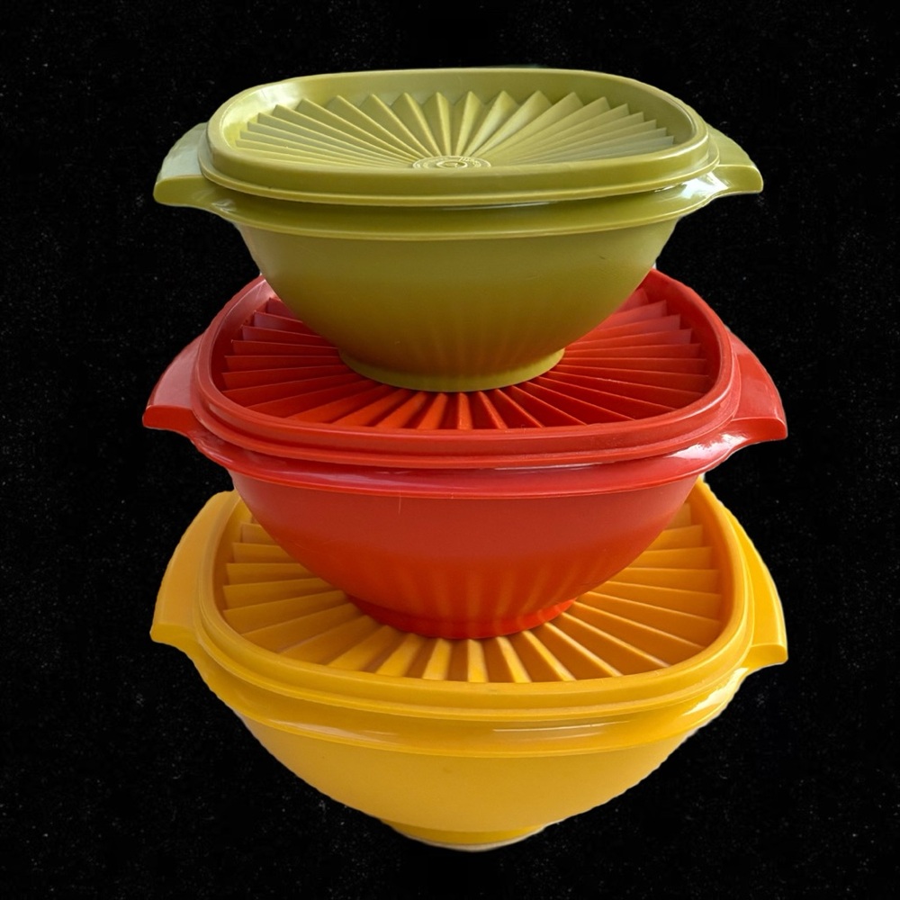 🍄🌼VINTAGE TUPPERWARE SET OF 3🌼🍄